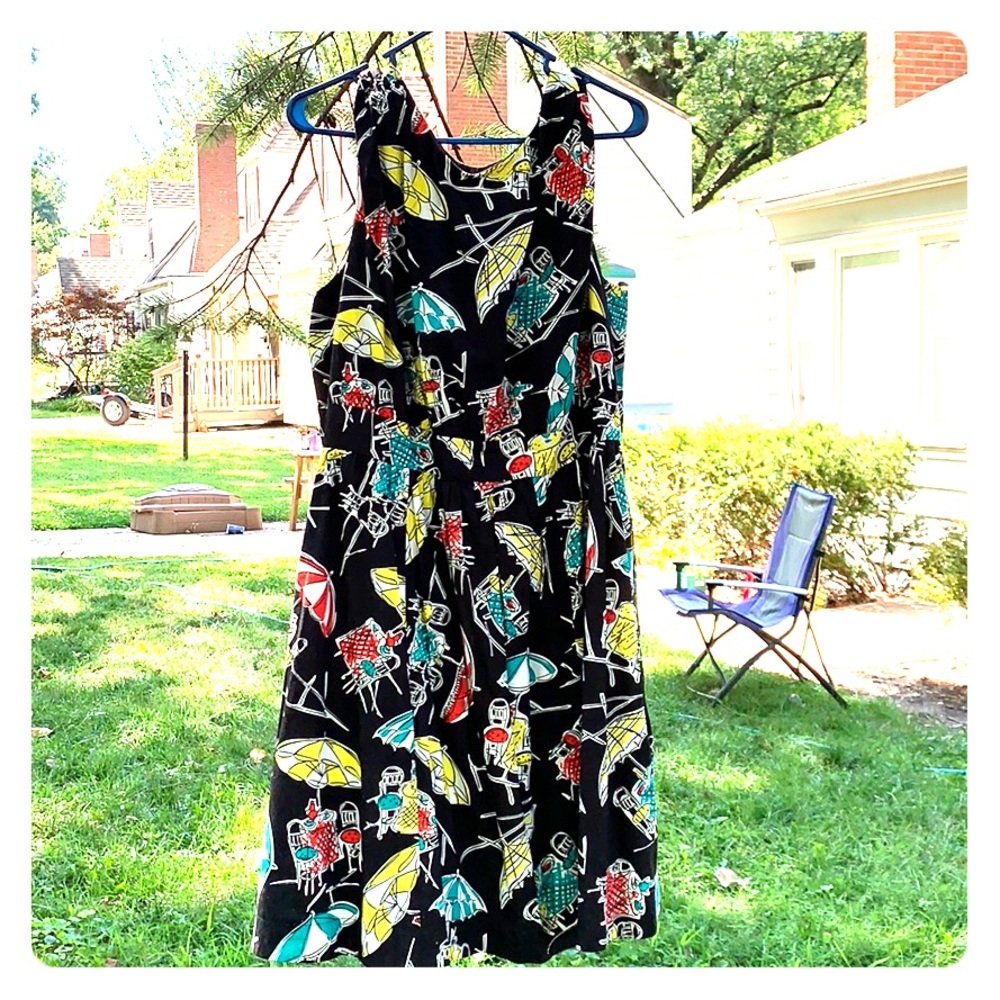 Emily and Fin dress in Cafe Society Print 3X